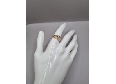 Image Bague Or rose Oxyde de zirconium Oxyde de zirconium