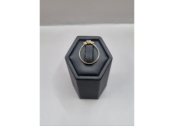 Image Bague Or jaune Oxyde de zirconium Oxyde de zirconium