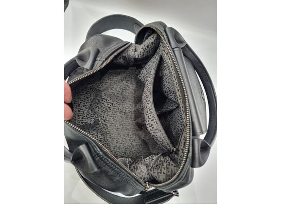 Image Sac à main LONGCHAMP Le Pliage Porté main Cuir de vachette Noir