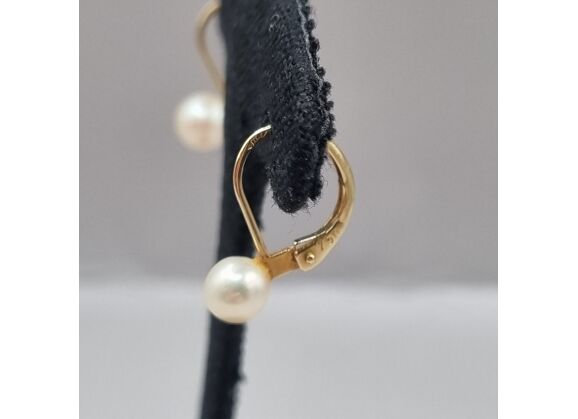 Image Boucles d'oreilles Or jaune Perles