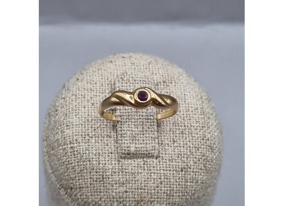 Image Bague Or jaune Rubis