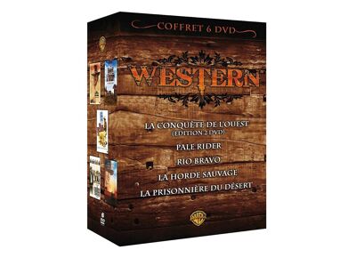 DVD  Coffret Western - La Conquête De L'ouest + Pale Rider + Rio Bravo + La Horde Sauvage + La Prisonnière Du Désert - Pack DVD Zone 2