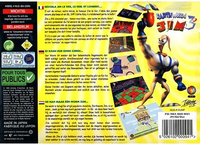 Jeux Vidéo Earthworm Jim 3D Nintendo 64
