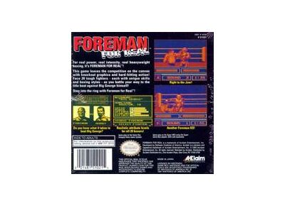 Image Jeux Vidéo Foreman For Real Game Boy