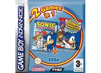 Jeux Vidéo 2 Games in 1 Sonic Advance + Sonic Pinball Party Game Boy Advance