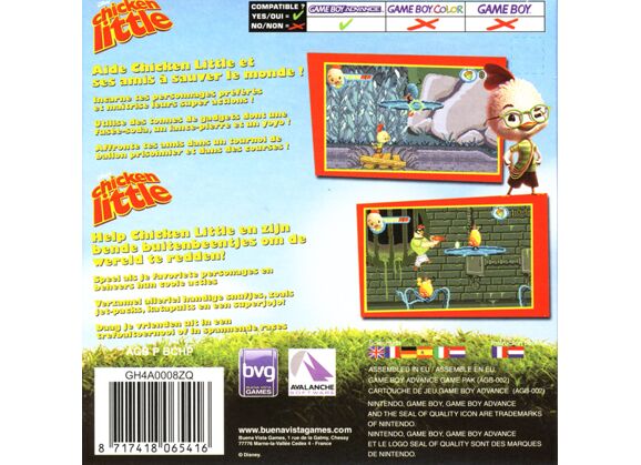 Image Jeux Vidéo Chicken Little Game Boy Advance