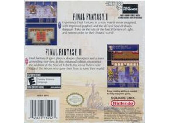 Image Jeux Vidéo Final Fantasy I & II Dawn of Souls Game Boy Advance