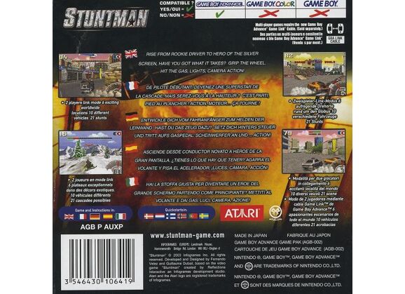 Image Jeux Vidéo Stuntman Game Boy Advance