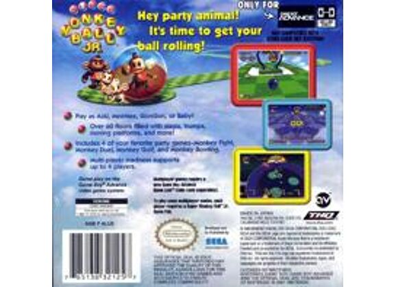 Image Jeux Vidéo Super Monkey Ball Jr. Game Boy Advance