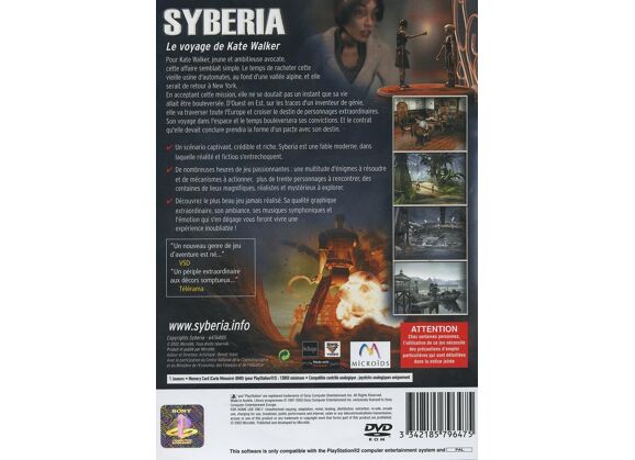 Image Jeux Vidéo Syberia PlayStation 2 (PS2)