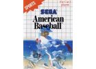 Jeux Vidéo American Baseball Master System