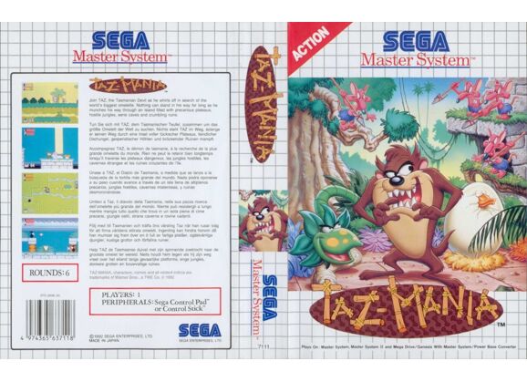 Image Jeux Vidéo Taz-mania Master System