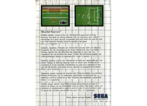 Image Jeux Vidéo World Soccer Master System