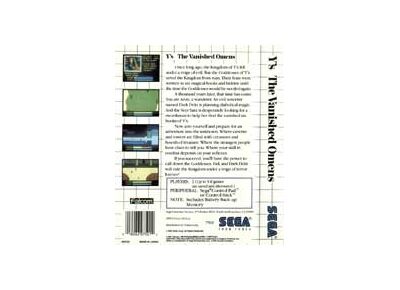 Image Jeux Vidéo Y's The Vanished Omens Master System