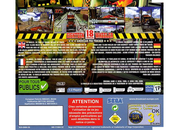 Image Jeux Vidéo 18 Wheeler American Pro Trucker Dreamcast