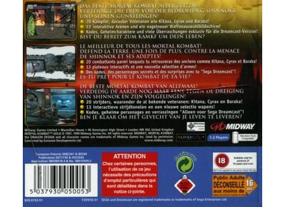 Jeux Vidéo Mortal Kombat Gold Dreamcast