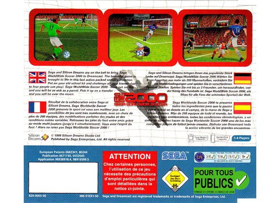 Image Jeux Vidéo Sega Worldwide Soccer 2000 Dreamcast