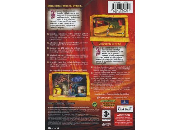 Image Jeux Vidéo Dragon's Lair 3D Xbox