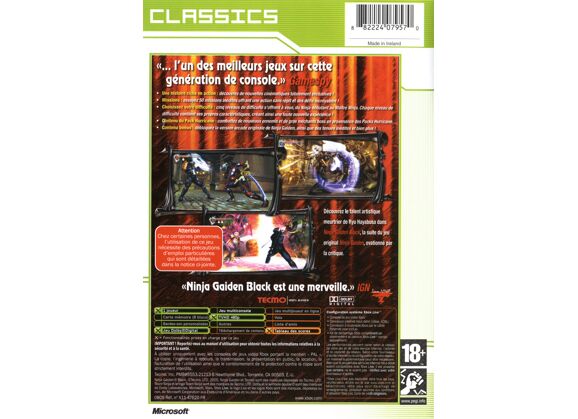 Image Jeux Vidéo Ninja Gaiden Black Xbox