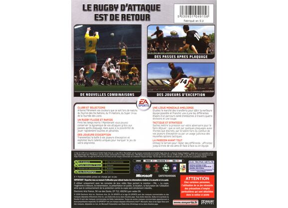Image Jeux Vidéo Rugby 06 Xbox