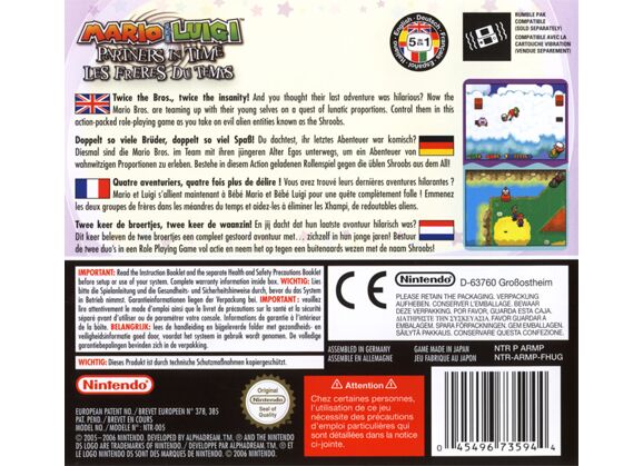 Image Jeux Vidéo Mario & Luigi Partners in Time DS