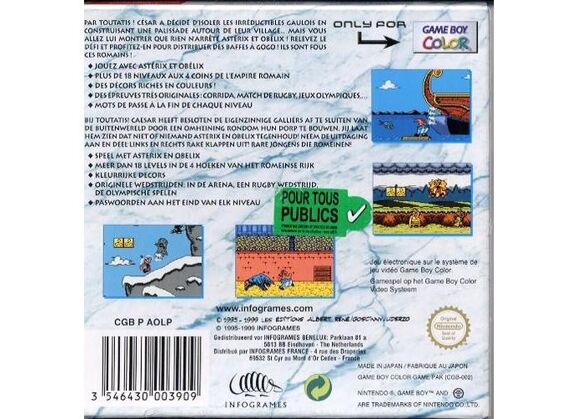 Image Jeux Vidéo Asterix And Obelix Game Boy Color