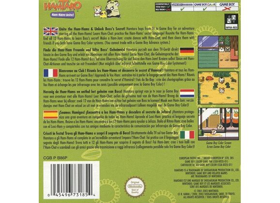 Image Jeux Vidéo Hamtaro Game Boy Color