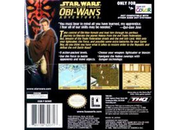 Image Jeux Vidéo Star Wars Episode I Obi-Wan's Adventures Game Boy Color