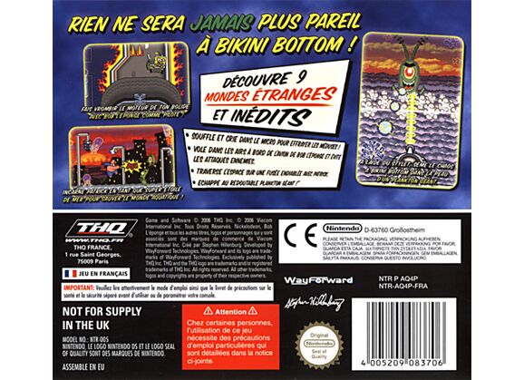 Image Jeux Vidéo Bob l'Eponge La Creature du Crabe Croustillant DS
