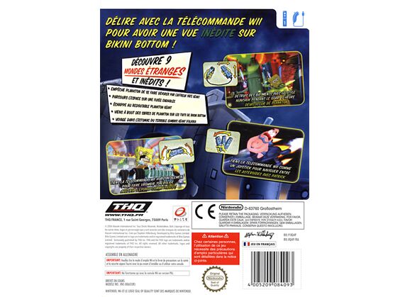 Image Jeux Vidéo Bob l'Eponge La Creature du Crabe Croustillant Wii