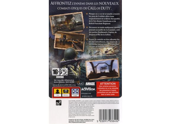 Image Jeux Vidéo Call of Duty Les Chemins de la Victoire PlayStation Portable (PSP)