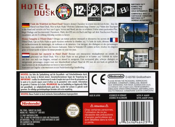 Image Jeux Vidéo Hotel Dusk Room 215 DS