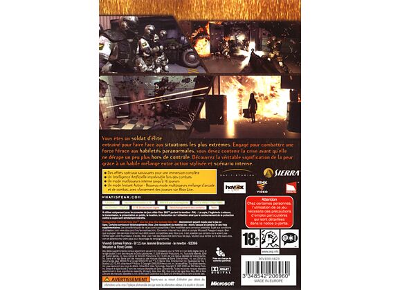Image Jeux Vidéo F.E.A.R (Fear) PlayStation 3 (PS3)