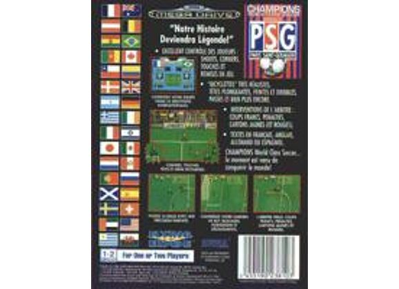 Image Jeux Vidéo Champions World Class Soccer endorsed by PSG Paris Saint-Germain Megadrive