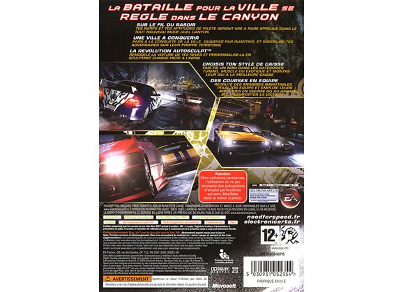 Image Jeux Vidéo Need for Speed Carbon Classic Xbox 360