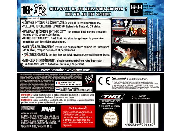 Image Jeux Vidéo WWE SmackDown! vs. RAW 2008 DS