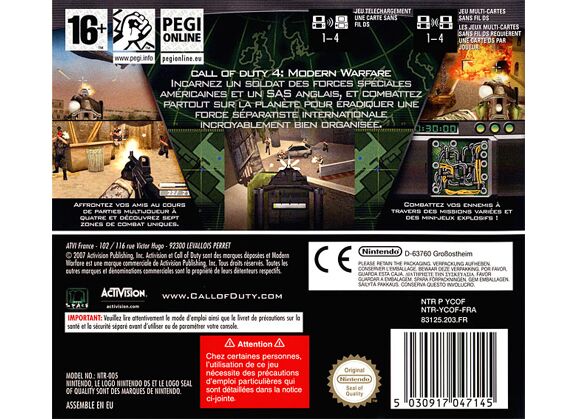 Image Jeux Vidéo Call of Duty 4 Modern Warfare DS