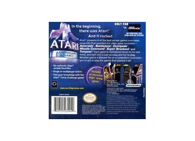 Image Jeux Vidéo Atari Anniversary Advance Game Boy Advance