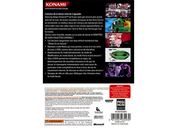 Image Jeux Vidéo Dancing Stage Universe Xbox 360