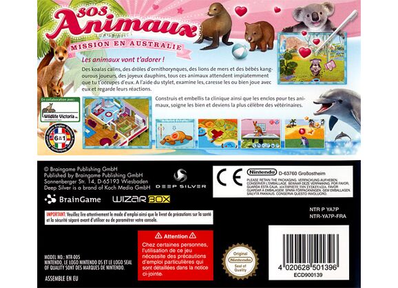Image Jeux Vidéo SOS Animaux Mission En Australie DS