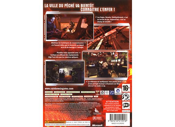 Image Jeux Vidéo Tom Clancy's Rainbow Six Vegas Classic Xbox 360