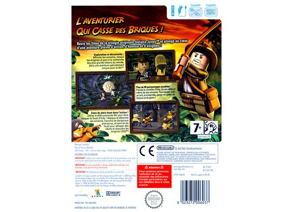 Image Jeux Vidéo Lego Indiana Jones La Trilogie Originale Wii