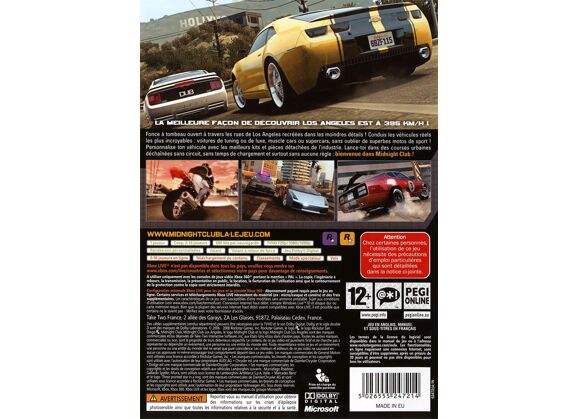 Image Jeux Vidéo Midnight Club Los Angeles Xbox 360