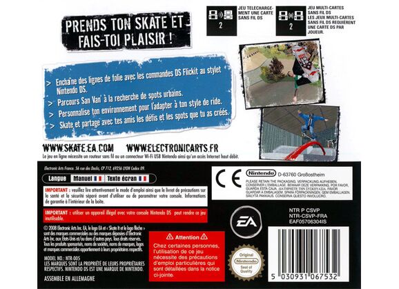 Image Jeux Vidéo Skate It DS