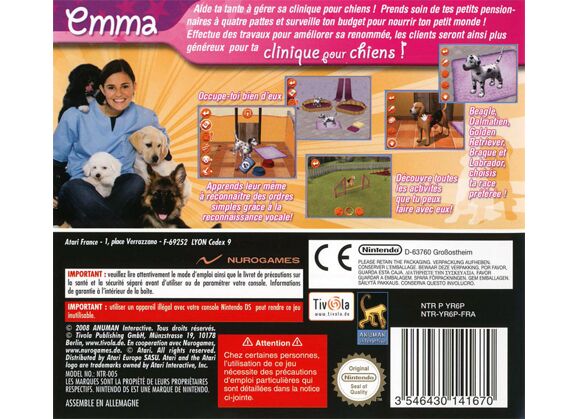 Image Jeux Vidéo Emma et sa Clinique pour Chiens DS