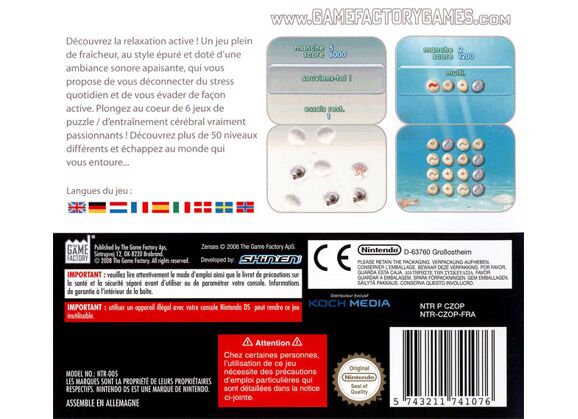 Image Jeux Vidéo Zenses Ocean DS