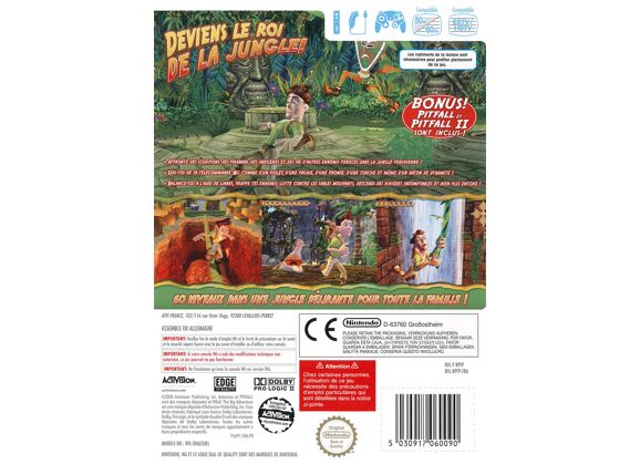 Image Jeux Vidéo Pitfall La Grande Aventure Wii