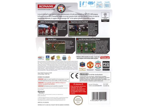 Image Jeux Vidéo Pro Evolution Soccer 2009 Wii
