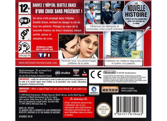 Image Jeux Vidéo Grey's Anatomy Le Jeu Vidéo DS