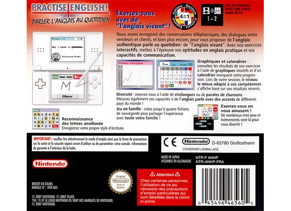 Image Jeux Vidéo Practise English Parler l'Anglais au Quotidien DS